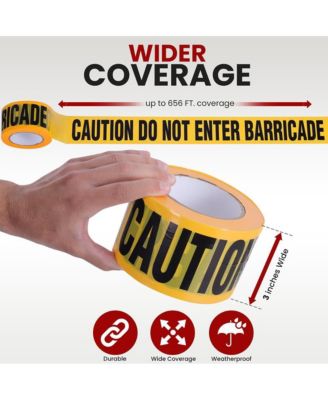 12-Piece Barricade Caution Tape Roll Set – 200m Long for Roadworks, Events and General Safety Applications