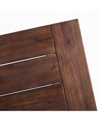 Streamdale Acacia Wood Outdoor Dining Table - Light Grey & Black