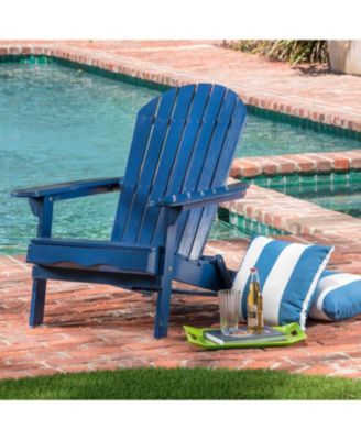 Acacia Wood Folding Adirondack Chair - Rustic Design