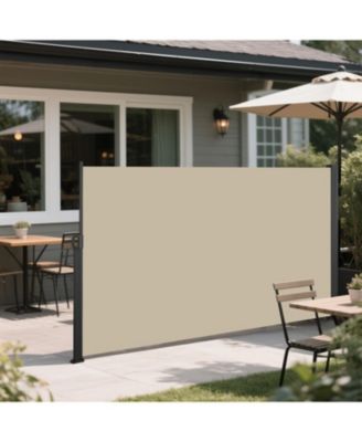 Retractable Side Awning 118" x 63" Dark Grey