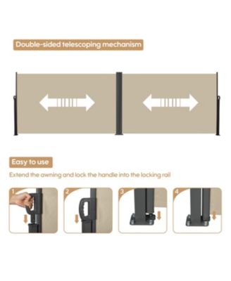 Retractable Side Awning 276" Beige