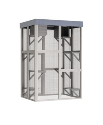 70.5" Outdoor Catio with Platforms & Napping Houses