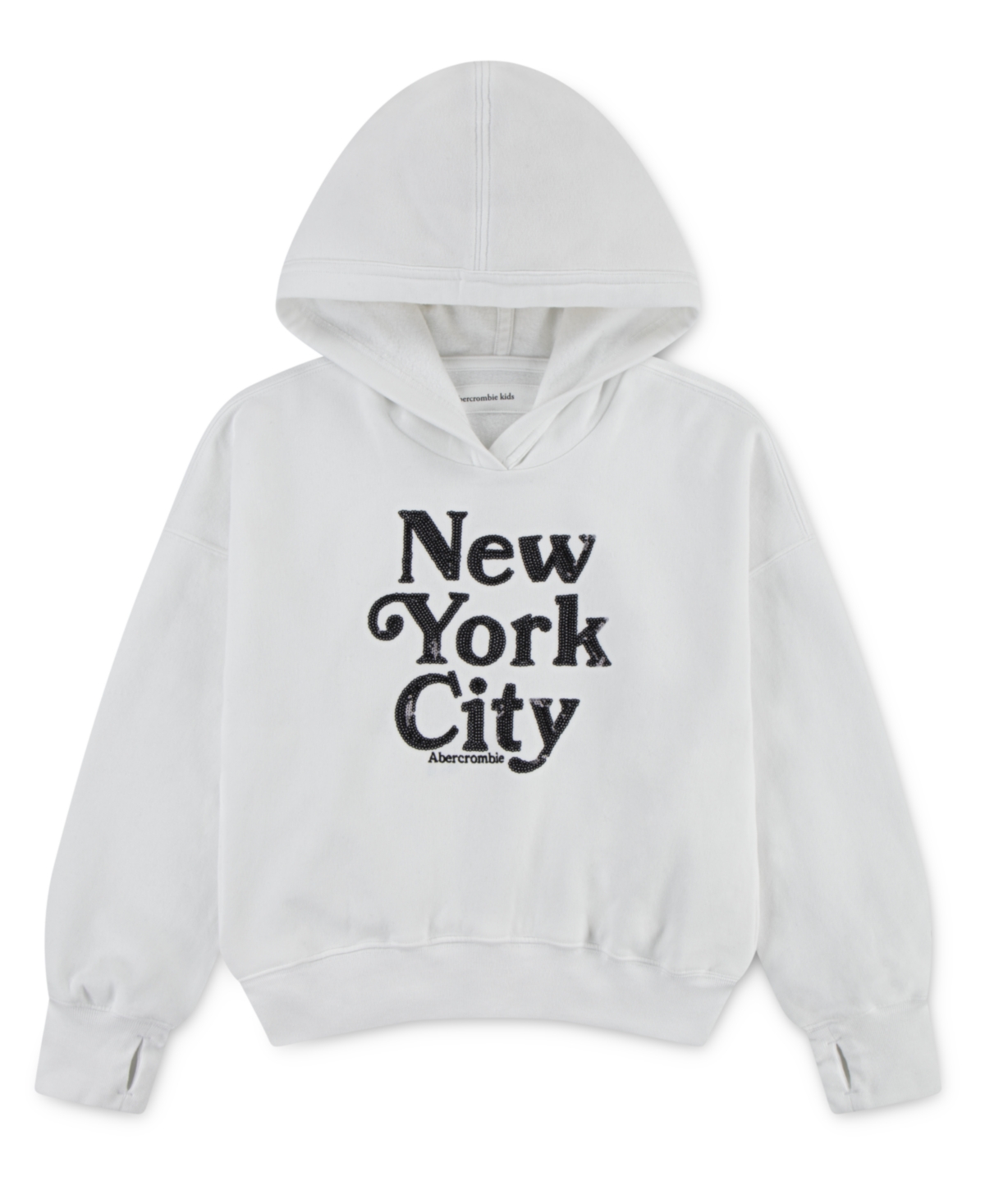 Abercrombie Girls Ballet New York City Pullover Hoodie In White