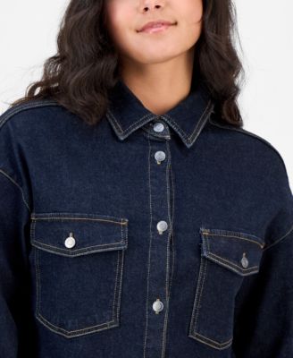 Women's Oversized Denim Shirt, Macy's Exclusive