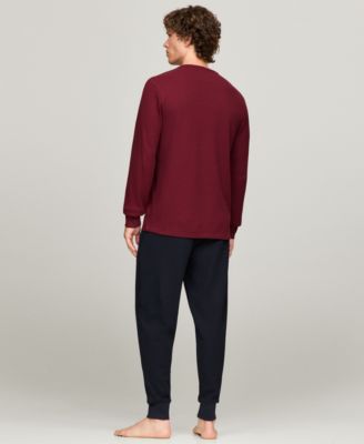 Men's Waffle-Knit Long-Sleeve Crewneck Thermal Top