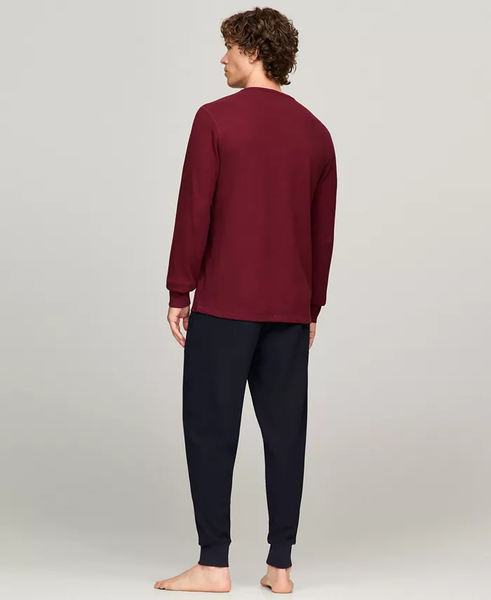 Men's Waffle-Knit Long-Sleeve Crewneck Thermal Top - thumbnail 6