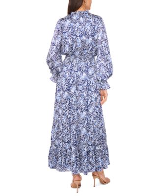 Women's Smocked Ruffle Maxi Dress