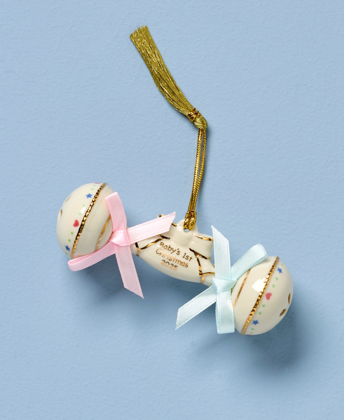 Lenox 2025 Baby's 1st Christmas Rattle Ornament In Multi