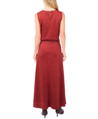 Women's Faux-Suede A-Line Maxi Skirt