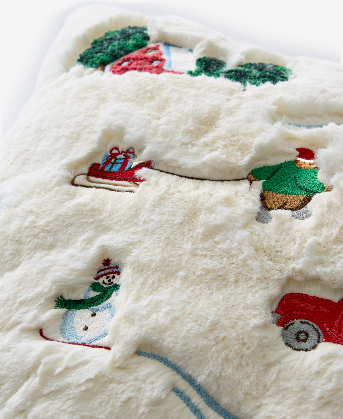 Holiday Lane Snow Village Decorative Pillow, 20" X 20", Exclusively For Macy's In White