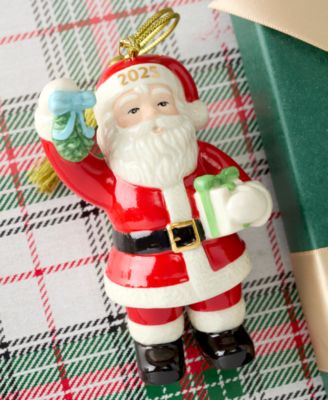 2025 Santa with Mistletoe Ornament