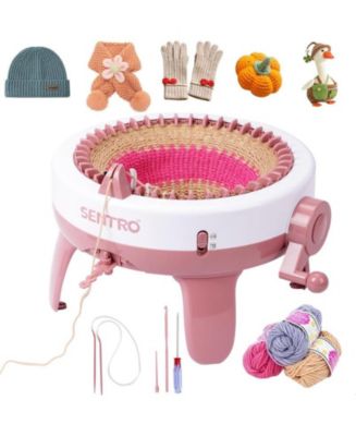 SENTRO 40-Needle Knitting Machine - Pink | Make Scarves, Hats