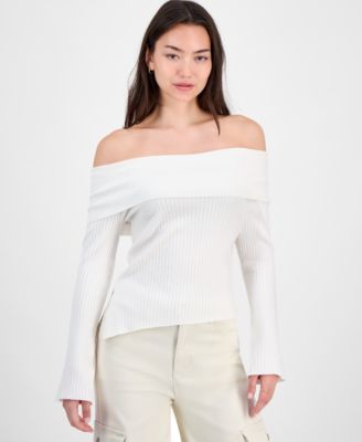 Juniors' Marilyn Off-The-Shoulder Top