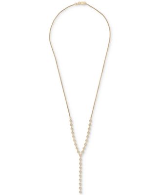 Diamond Bezel 17-1/4" Lariat Necklace (1 ct. t.w.) in 14k Gold or 14k White Gold, Exclusively at Macy's