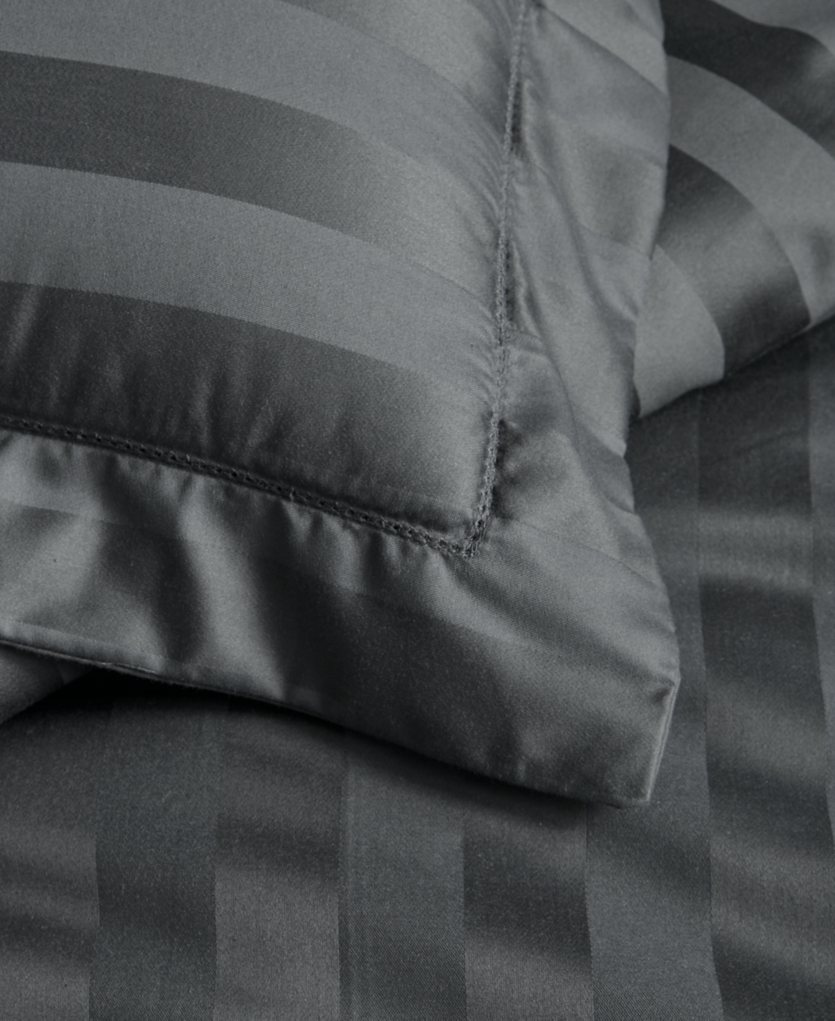 Charter Club 1.5" Stripe 550 Thread Count 100% Cotton 3-pc. Comforter Set, Full/queen, Exclusively At Macy's In Gray
