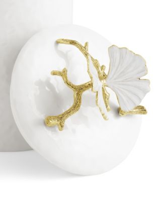 Butterfly Ginkgo Gold Medium Porcelain Canister