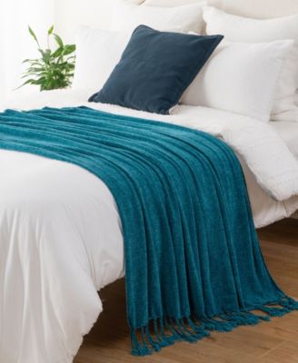 Fringe Tassels Chenille Throw, 50" x 60"