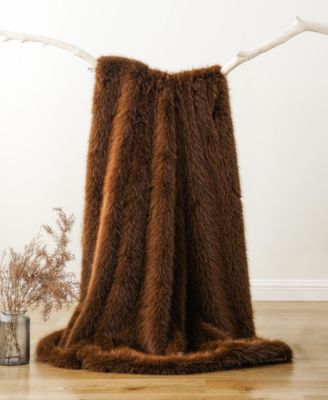 Lifestyle Faux Fur Throw, 60" x 80"