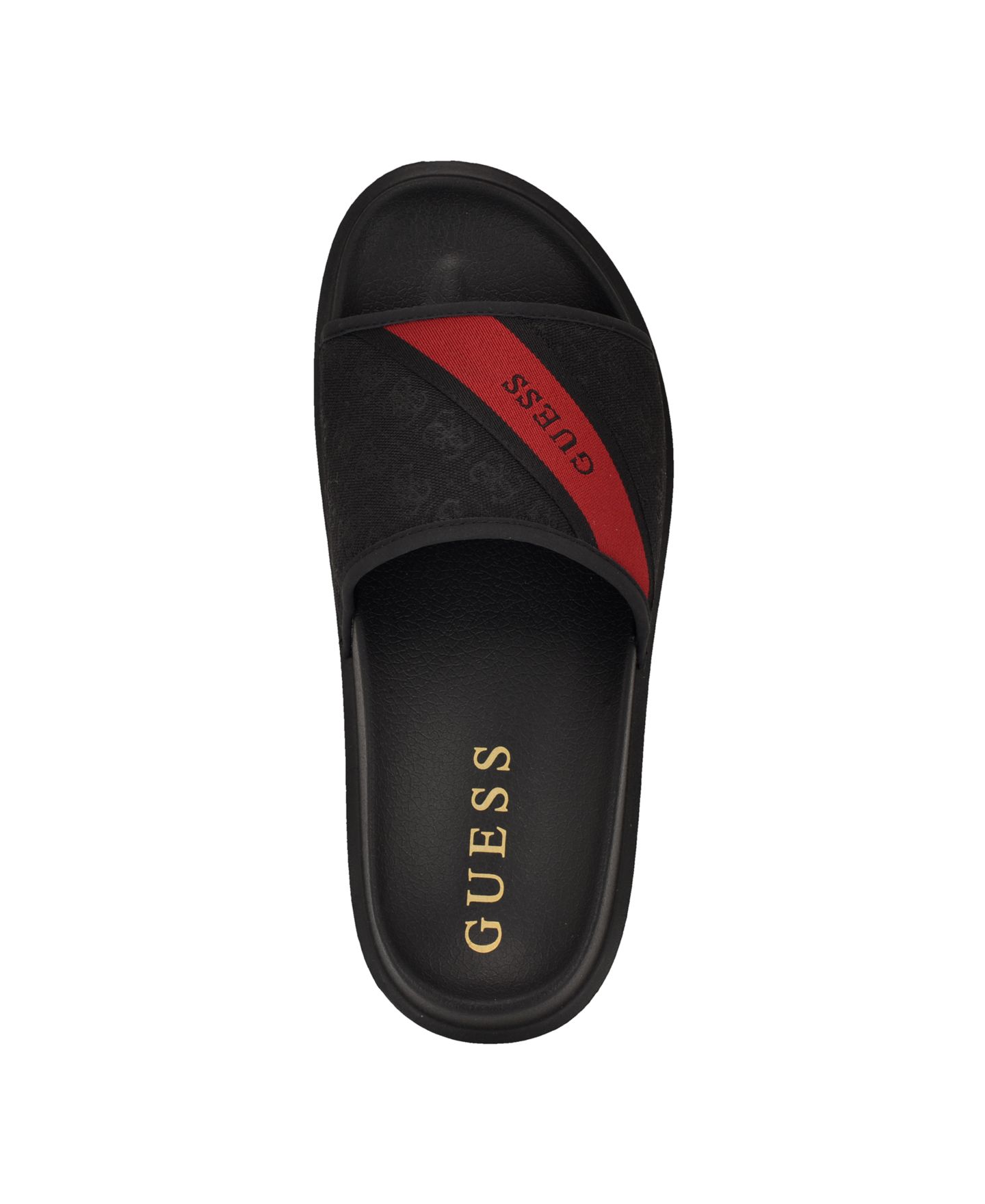 Мужские сандалии GUESS Vellden Slip-on Lifted Fashion, цвет: Чёрный / Белый — фото 4