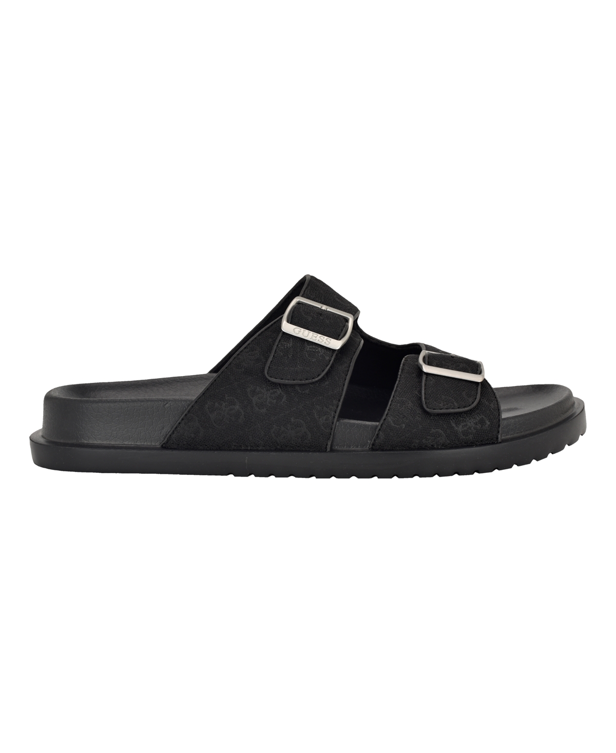 Guess Men's Verone Double Strap Fashion Slides In Black