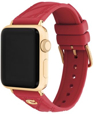 Women's Red Silicone Apple Watch Strap, 38mm, 40mm, 41mm