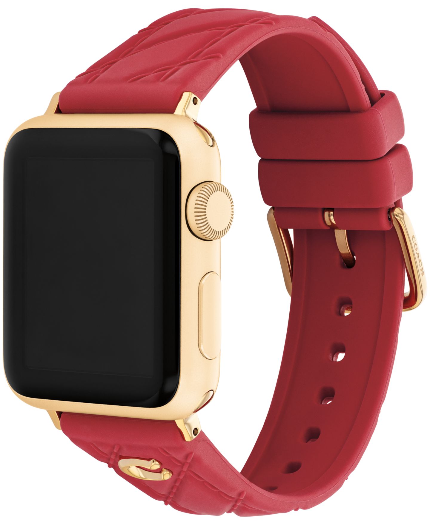 Красный силиконовый ремешок Coach для Apple Watch 38/40/41 мм — фото 4