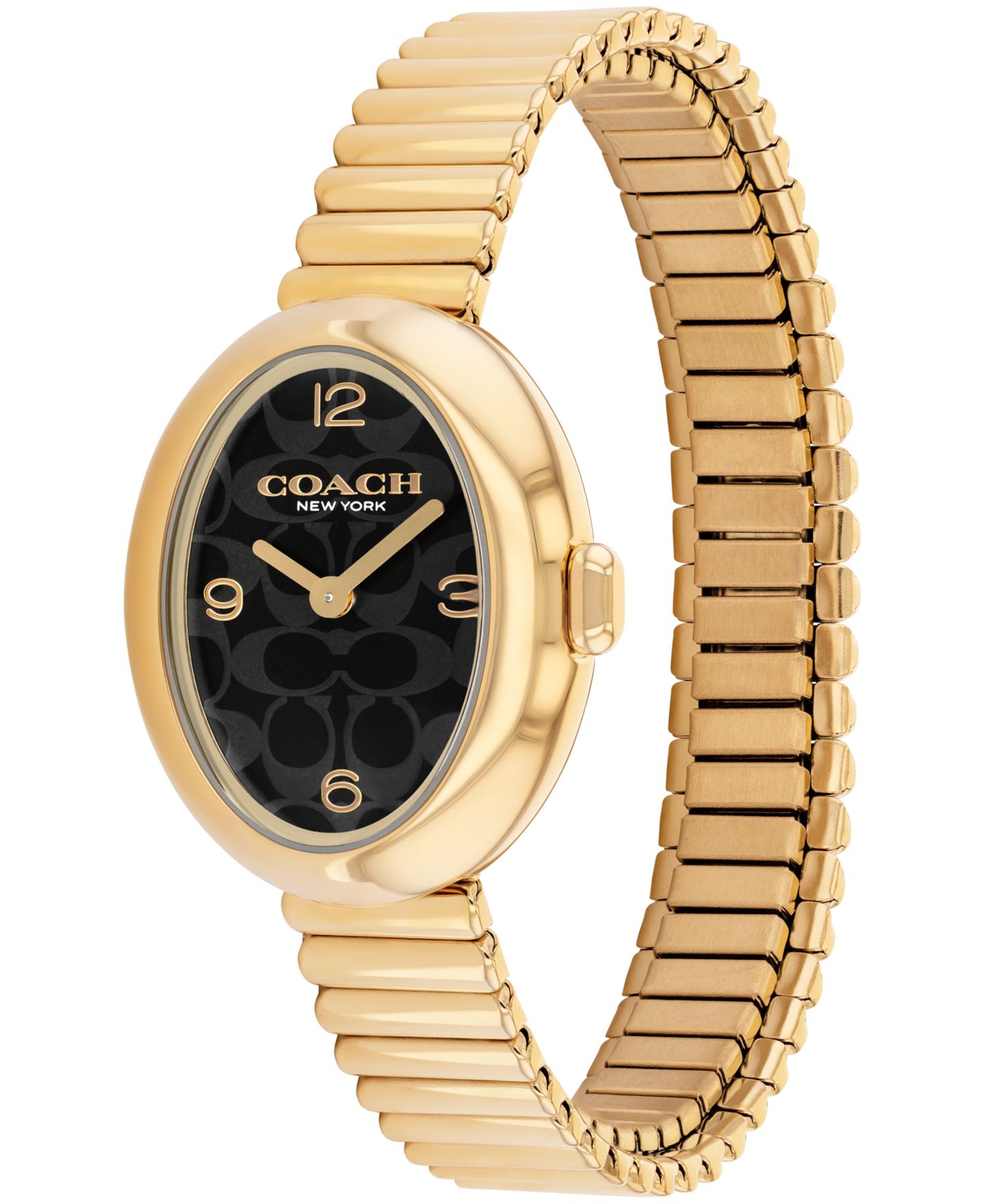 Женские часы COACH Sammy Gold Tone Stainless Steel Bracelet Stretch Watch, 22.5mm — фото 3