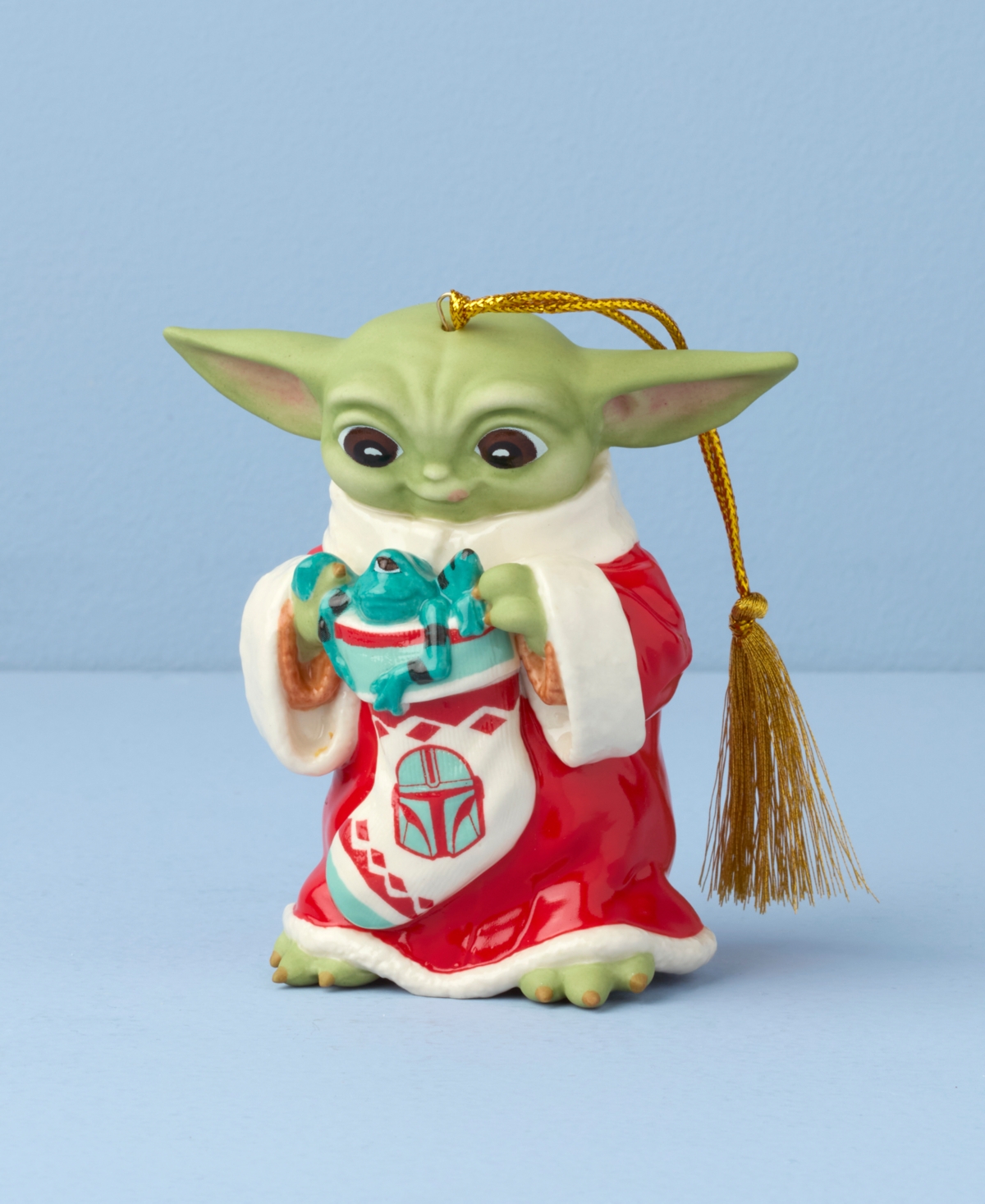 Lenox Holiday Grogu With Stocking Ornament In Multi