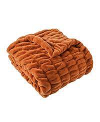 Luxurious Reversible Rabbit Faux Fur Throw, 50" x 60"