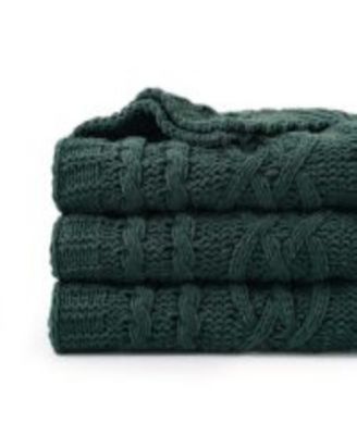 Lifestyle Cable Knit Chenille Throw, 51" x 67"