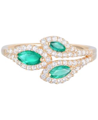 Gemstone (5/8 ct. t.w.) & Diamond (1/3 ct. t.w.) Multi-Stone Ring in 14k Gold