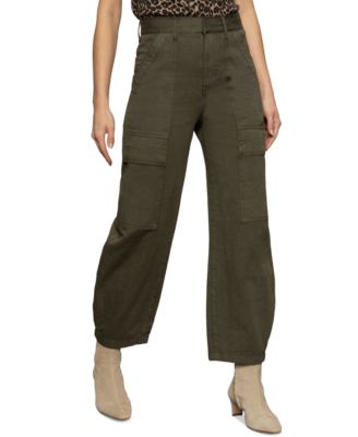 Women's Boyfriend High-Rise Utility Cotton Pants