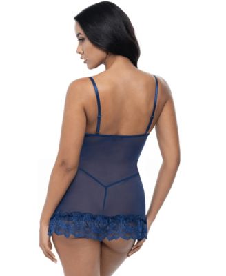 Valentine Soft Cup Lace Babydoll with G-string Panty