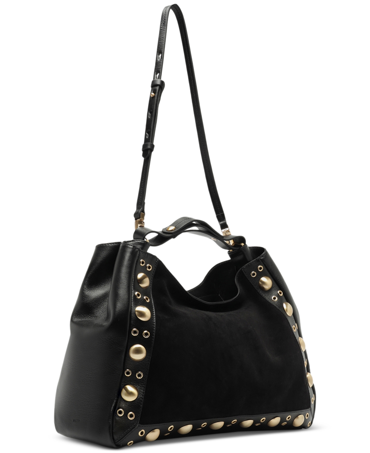 Arezzo Owen Medium Suede Tote In Black