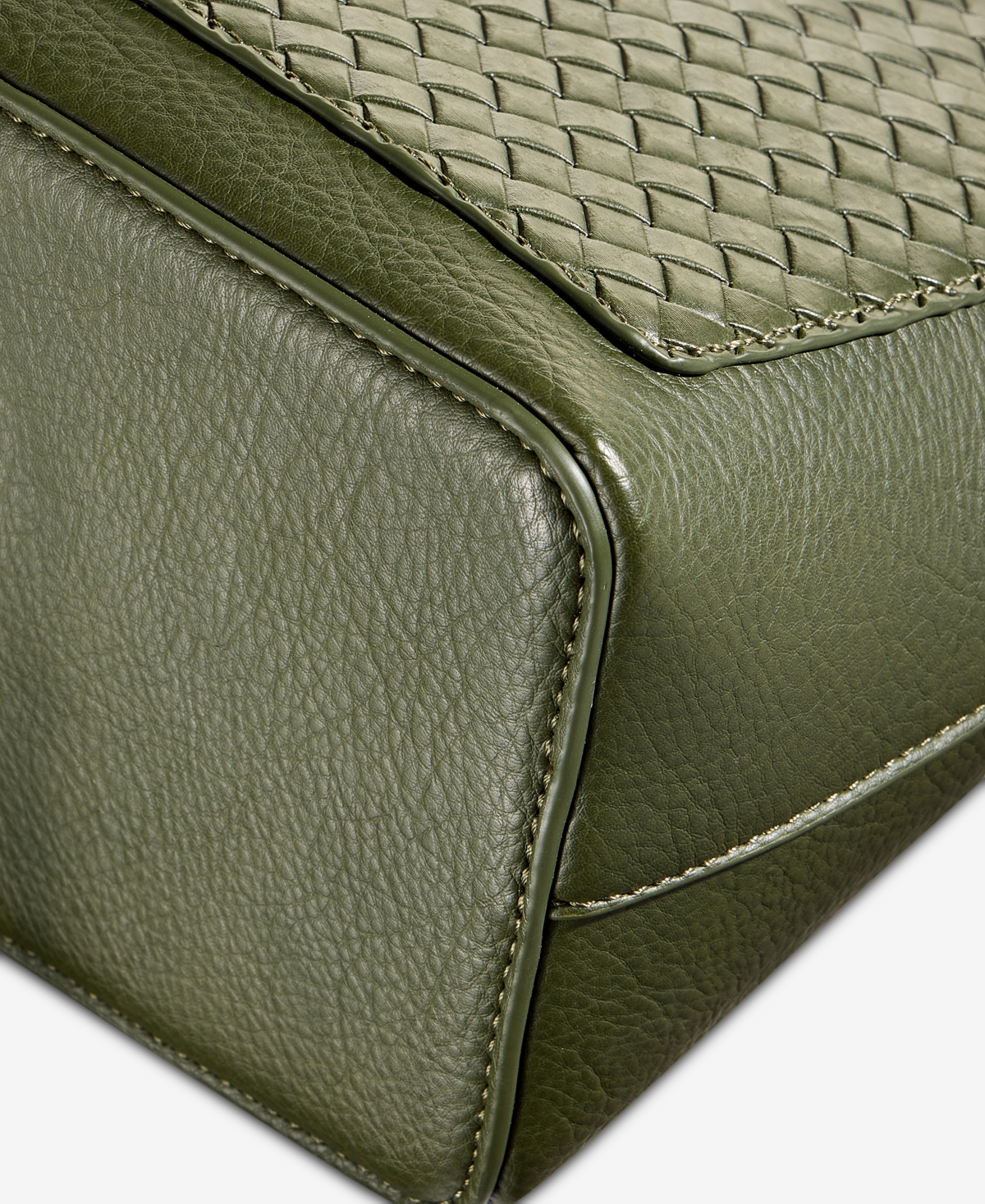 Style & Co Mini Woven Bucket Bag, Macy's Exclusive In Green