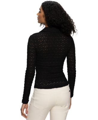 Women's Dreamgirl Lace Button-Up Shirt