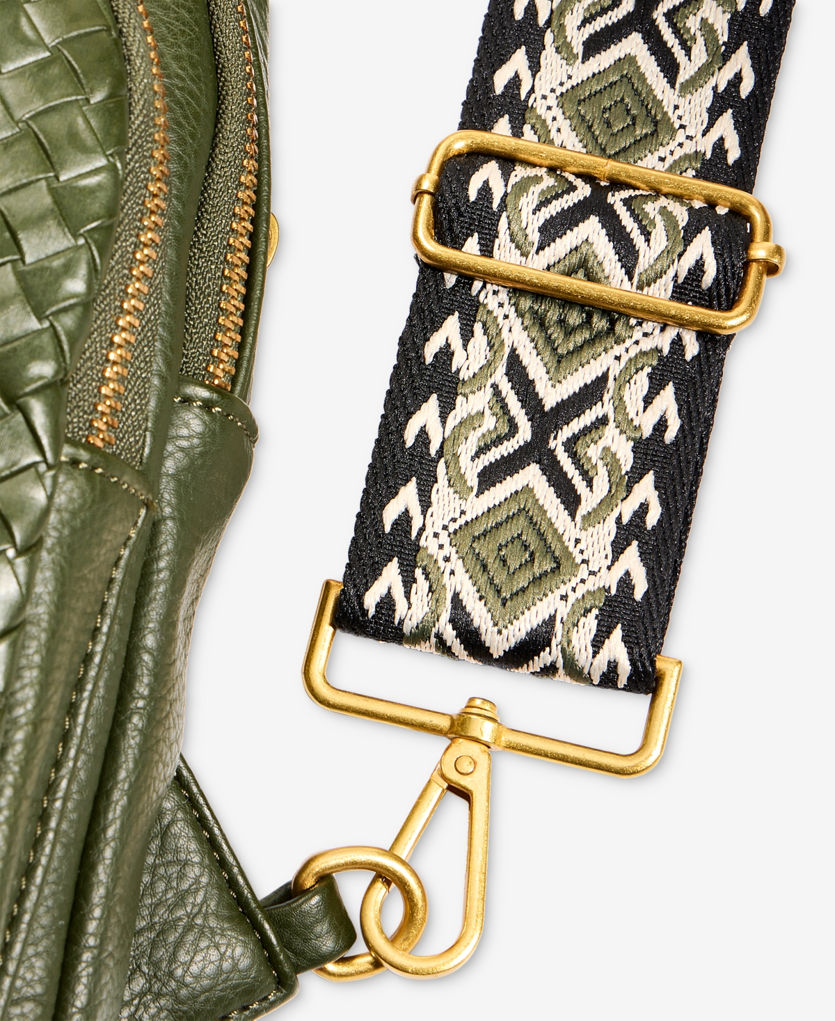 Style & Co Woven Sling Bag, Macy's Exclusive In Green