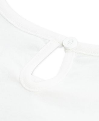 Baby Girls Crochet Logo Top and Wide-Leg Jeans, 2 Piece Set