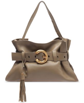 Arezzo - Large Leather Buckle Ornament Clutch