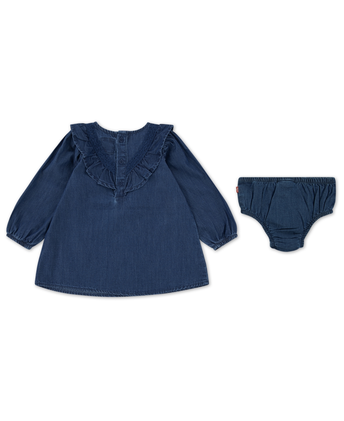 Levi's Baby Girls Wild West Cotton Ruffle Dress In Blue