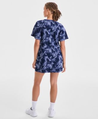 Women's Relaxed Smoky Dye Crewneck T-Shirt Dress, Macy's Exclusive 