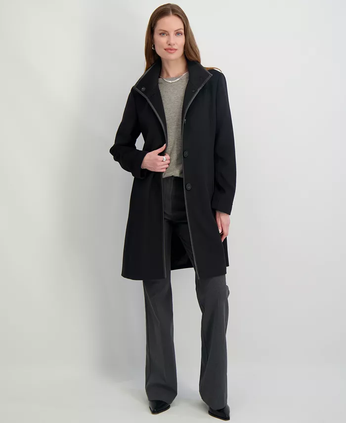 Women's Stand-Collar Button-Front Coat - thumbnail 3