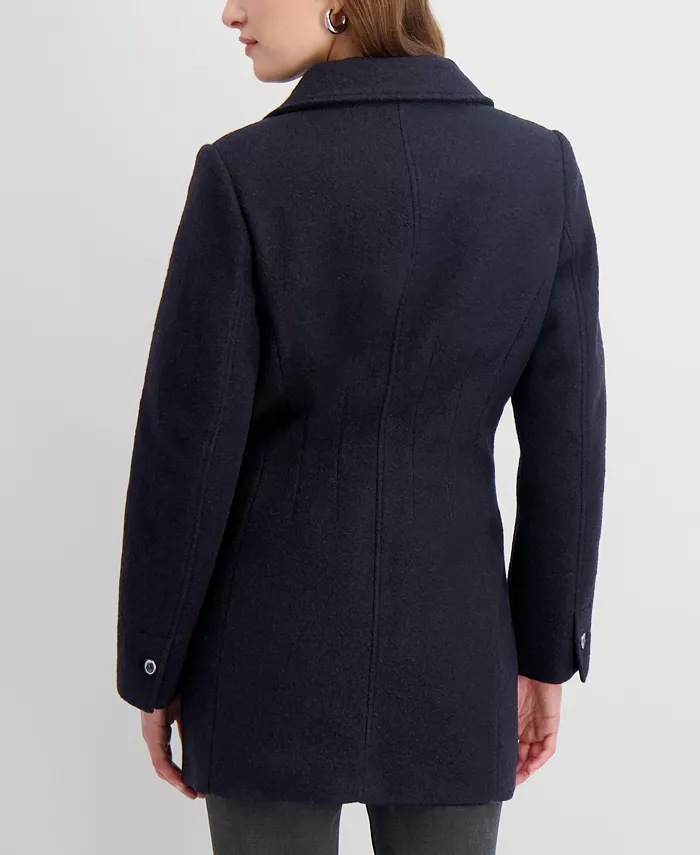 Women's Notched-Collar Single-Breasted Peacoat - thumbnail 2