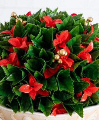 22" UV Resistant Artificial Christmas Ball in Classic Decorative Planter Indoor and Outdoor