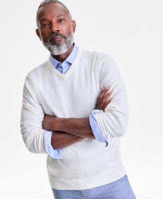 Men's 100% Cashmere V-Neck Sweater, Macy's Exclusive