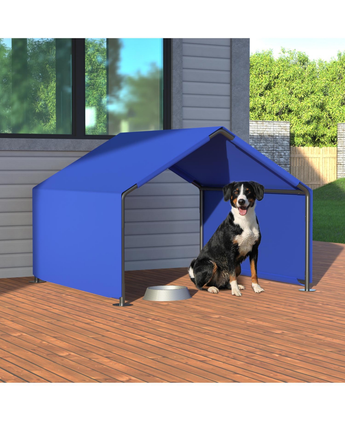 Dog Shade Shelter - Waterproof Sun Protection Blue - Blue