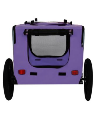Heavy Duty Pet Bike Trailer - All-Terrain Wheels - Purple