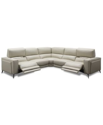 Neiwert 5-Pc. Leather Sofa Sectional with 2 Power Recliners