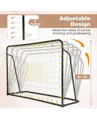 2-in-1 Kids Soccer Rebounder and Soccer Goal with Adjustable Height