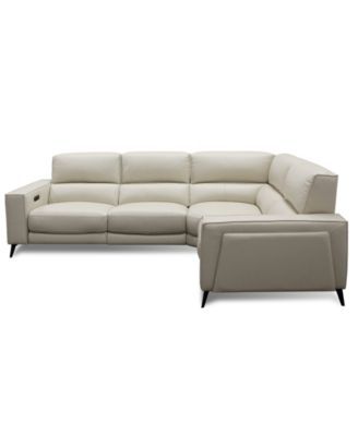 Neiwert 4-Pc. Leather Sofa Sectional with 2 Power Recliners